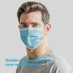 Non-woven Virus Protective Face Mask 3 Ply Hypoallergenic Ear Loop Disposable Face Mask